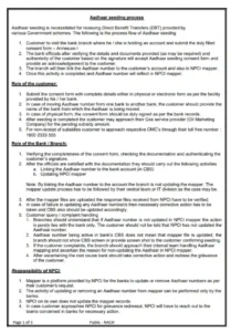 Aadhaar DBT Seeding Online Process