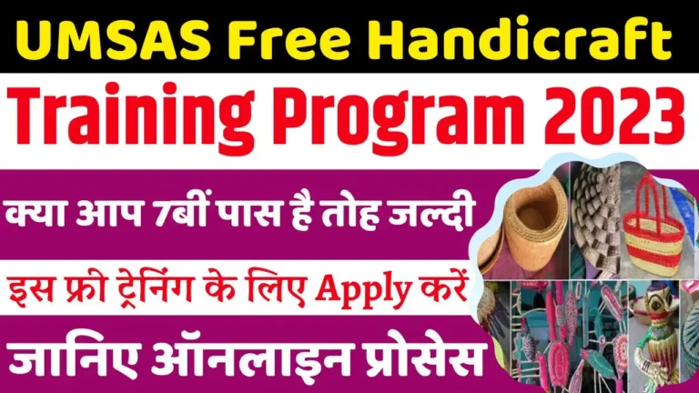 UMSAS Free Handicraft Training Program 2024